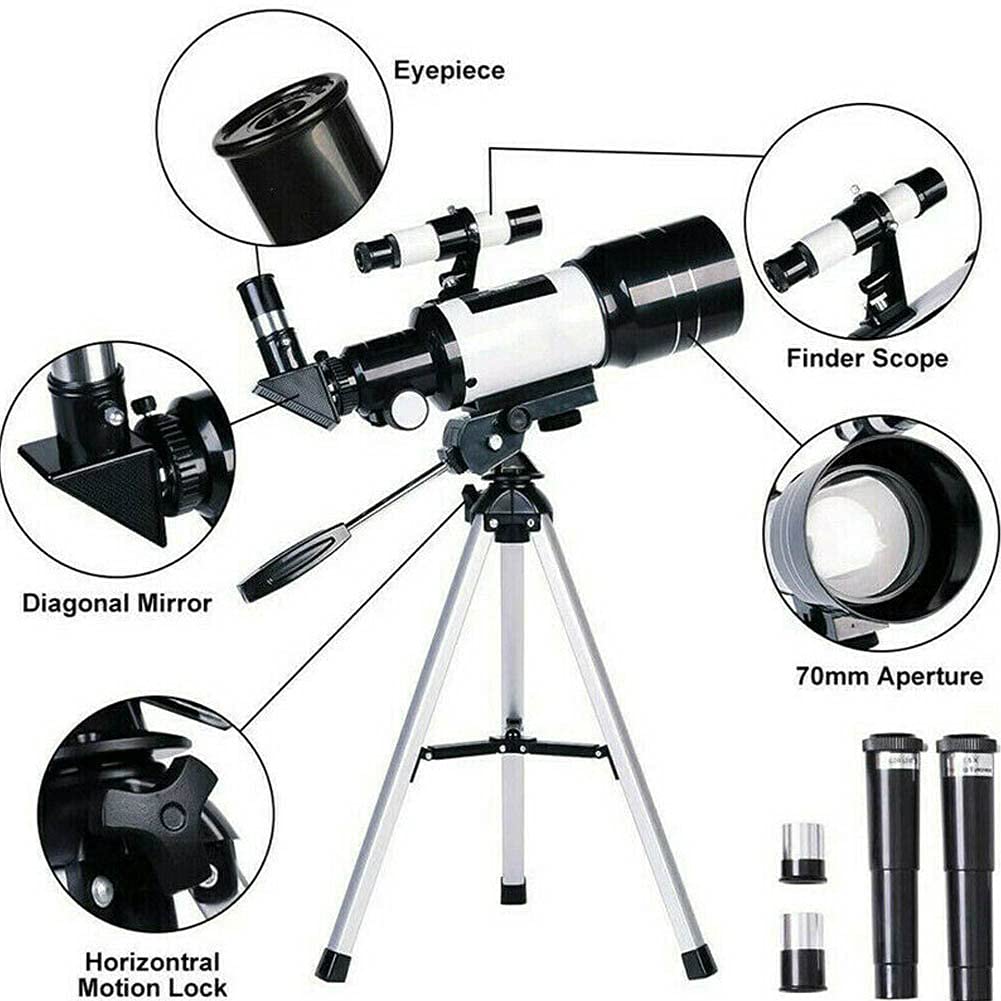 - TUOKE Telescope | Astronomy Adult Kids Beginners | 150X Astronomical Refractor Telescope | 300X70mm -