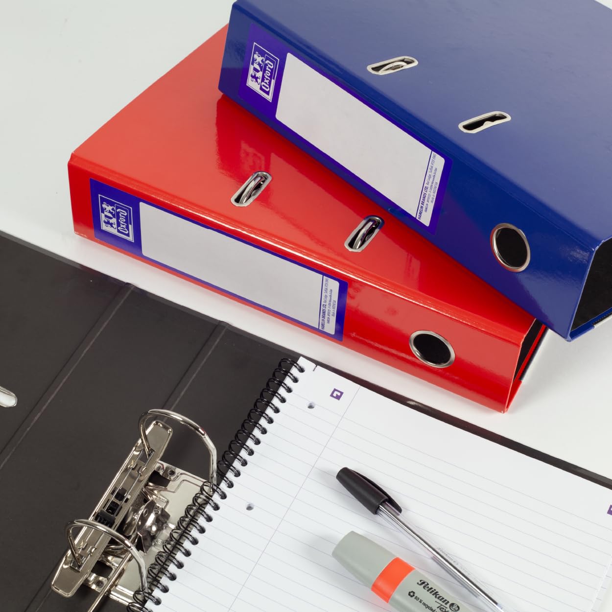 - Oxford A4 Lever Arch Files | Red/Black/Blue Pack of 3 | Heavy Duty Folders -