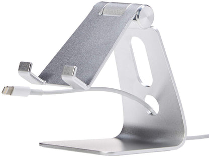 Amazon Basics Adjustable Cell Phone Stand for iPhone and Android , Silver