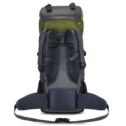 Bseash 60L Internal Frame Hiking Camping Backpack with Rain Cover, Outdoor Sport Travel Daypack for Climbing Touring (Green)
