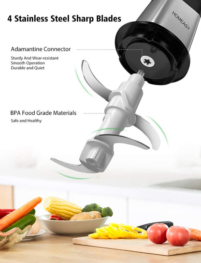 - Homeasy Food Processor | Meat Blenders For Kitchen Meat Grinder | 2.5L | Food Chopper For Meat -