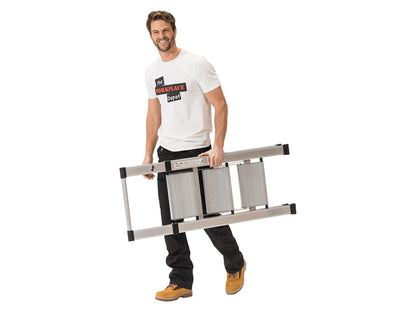 Aluminium Folding Step Ladder, Portable, Heavy Duty 3 or 4 Tread Step Ladder (3 Tread)