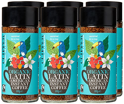 Clipper Latin American Organic Instant Coffee | 6 x 100g Jars | Bulk Buy for Home & Catering | Arabica Gourmet Coffee | Sustainable Fairtrade Coffee by Clipper Teas | Ethically Sourced & Eco Conscious