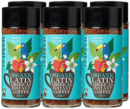 Clipper Latin American Organic Instant Coffee | 6 x 100g Jars | Bulk Buy for Home & Catering | Arabica Gourmet Coffee | Sustainable Fairtrade Coffee by Clipper Teas | Ethically Sourced & Eco Conscious