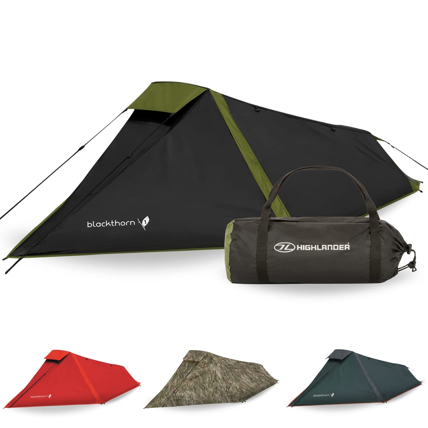 - Highlander Blackthorn 1 Man Tent | Lightweight & Waterproof | 4 Season Tent for 1 Person | Quick And Easy Pitch Ultra Low -