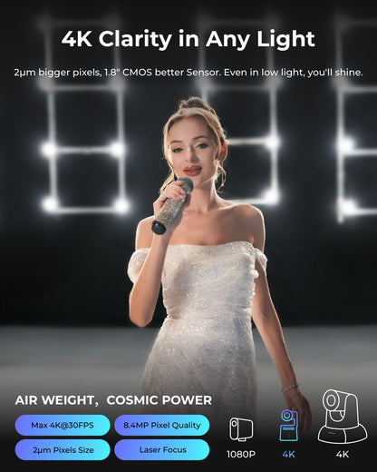 - OBSBOT Tail Air Streaming Camera 4K | AI Tracking PTZ Camera with NDI -