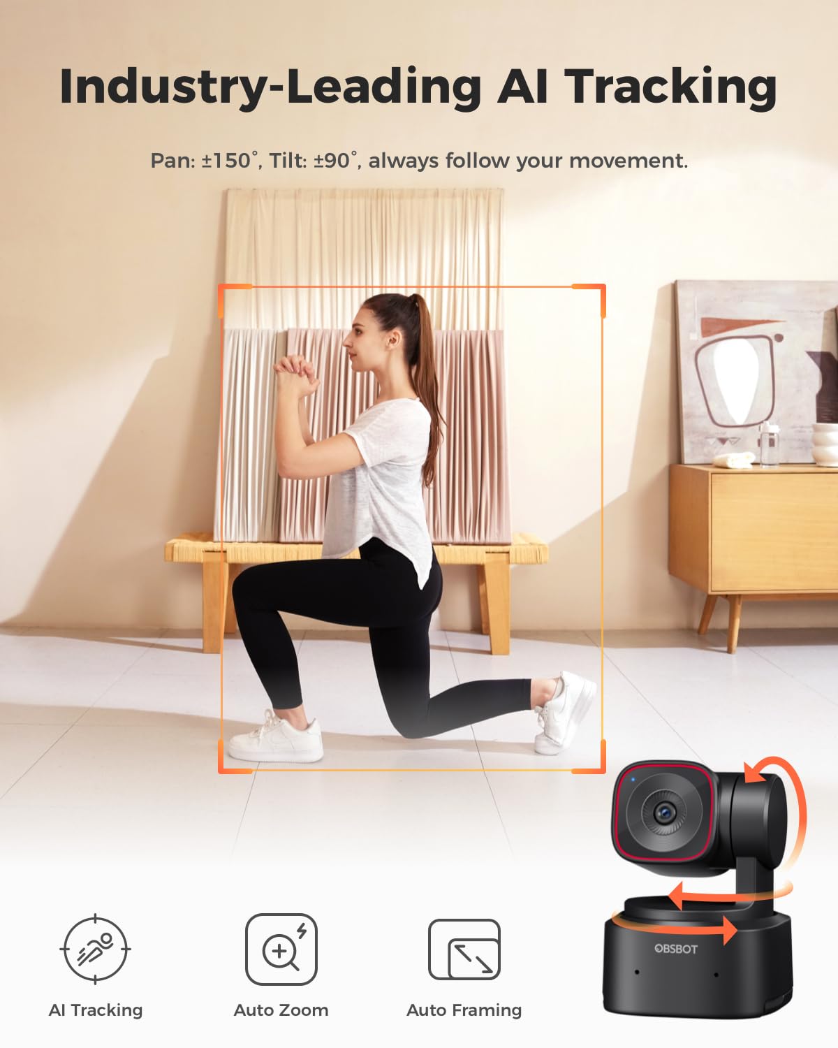 - OBSBOT TINY 2 Lite 4k Webcam | PTZ Webcam with AI-Powered Framing & Autofocus -