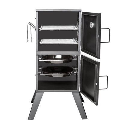 - TecTake BBQ | Charcoal barbecue smoker | Heat indicator -