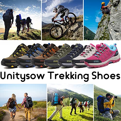 - Unitysow Men's Trekking Hiking Shoes -  Walking Shoes -Trainers Outdoor Lightweight Camping Climbing -Shoes Sneaker,Brown-2,8 UK