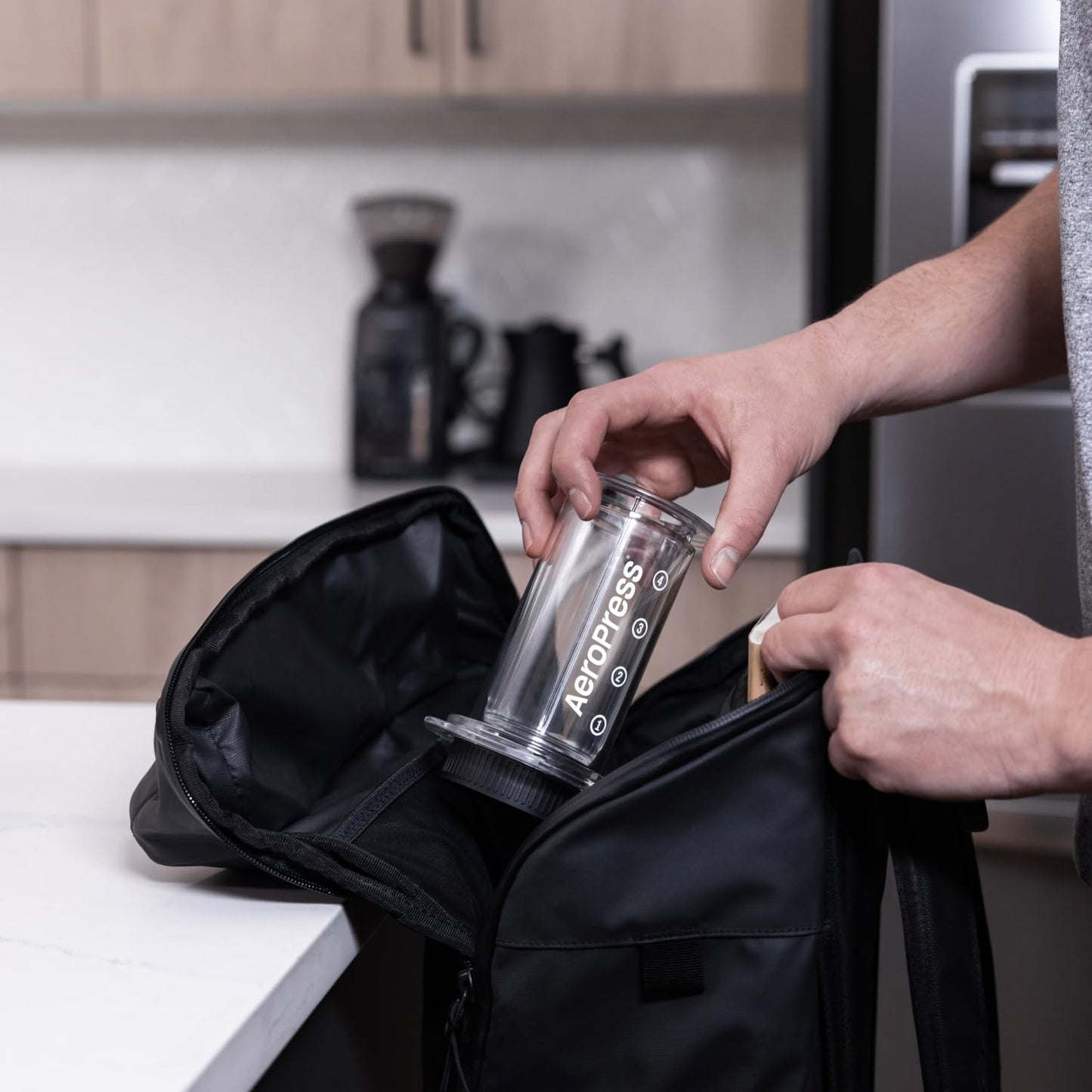 AeroPress Clear Coffee Press – 3 in 1 brew method combines French Press, Pourover, Espresso - Full bodied coffee without grit or bitterness