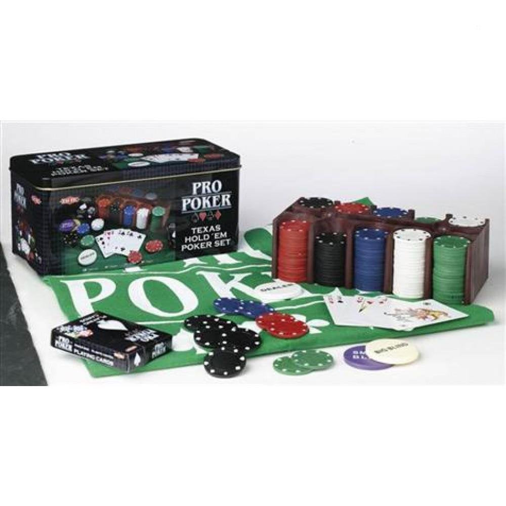- Tactic Games UK Pro Poker Texas Hold'em Set | Tin -