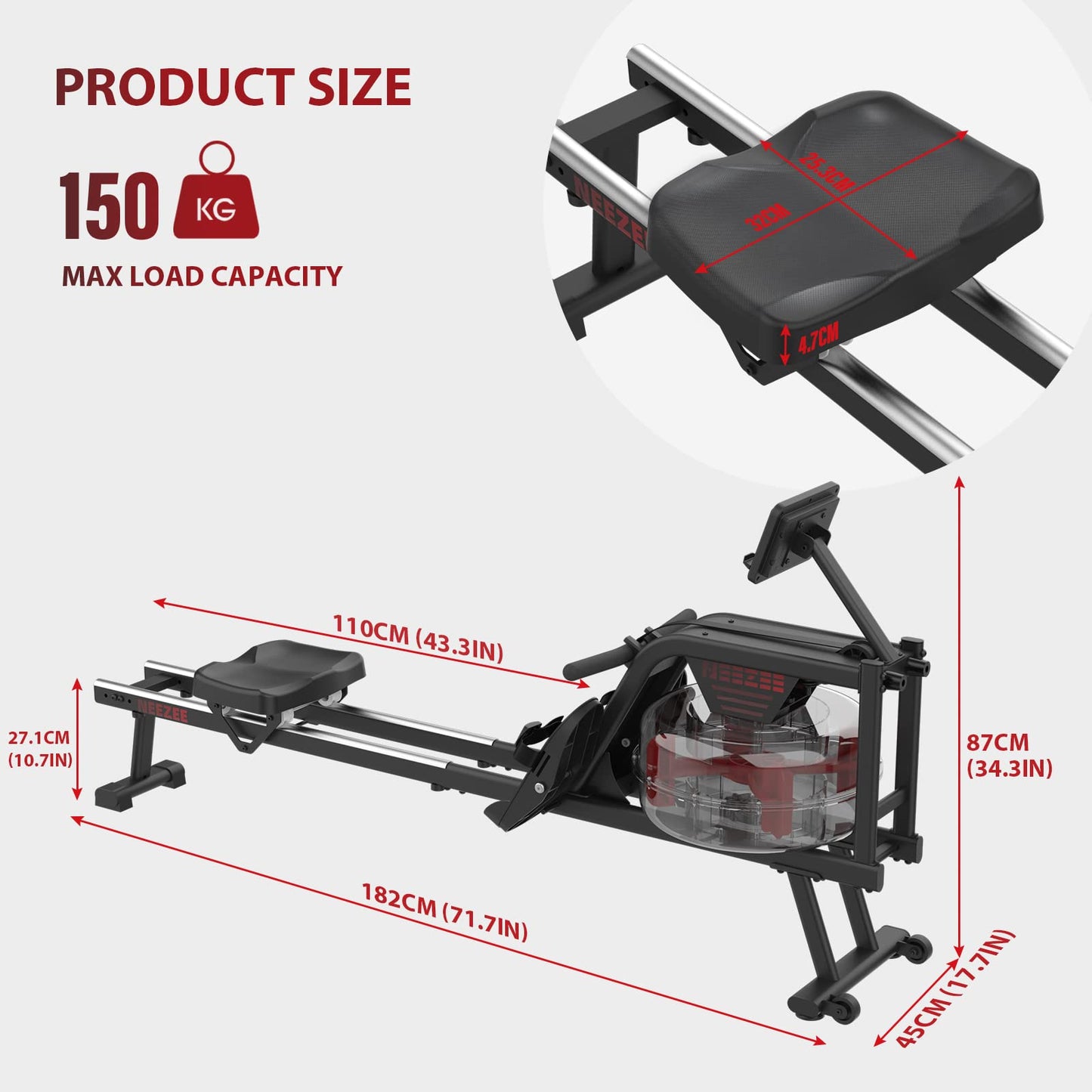 - Neezee Rowing Machine | Rower Machine for Home Gym -