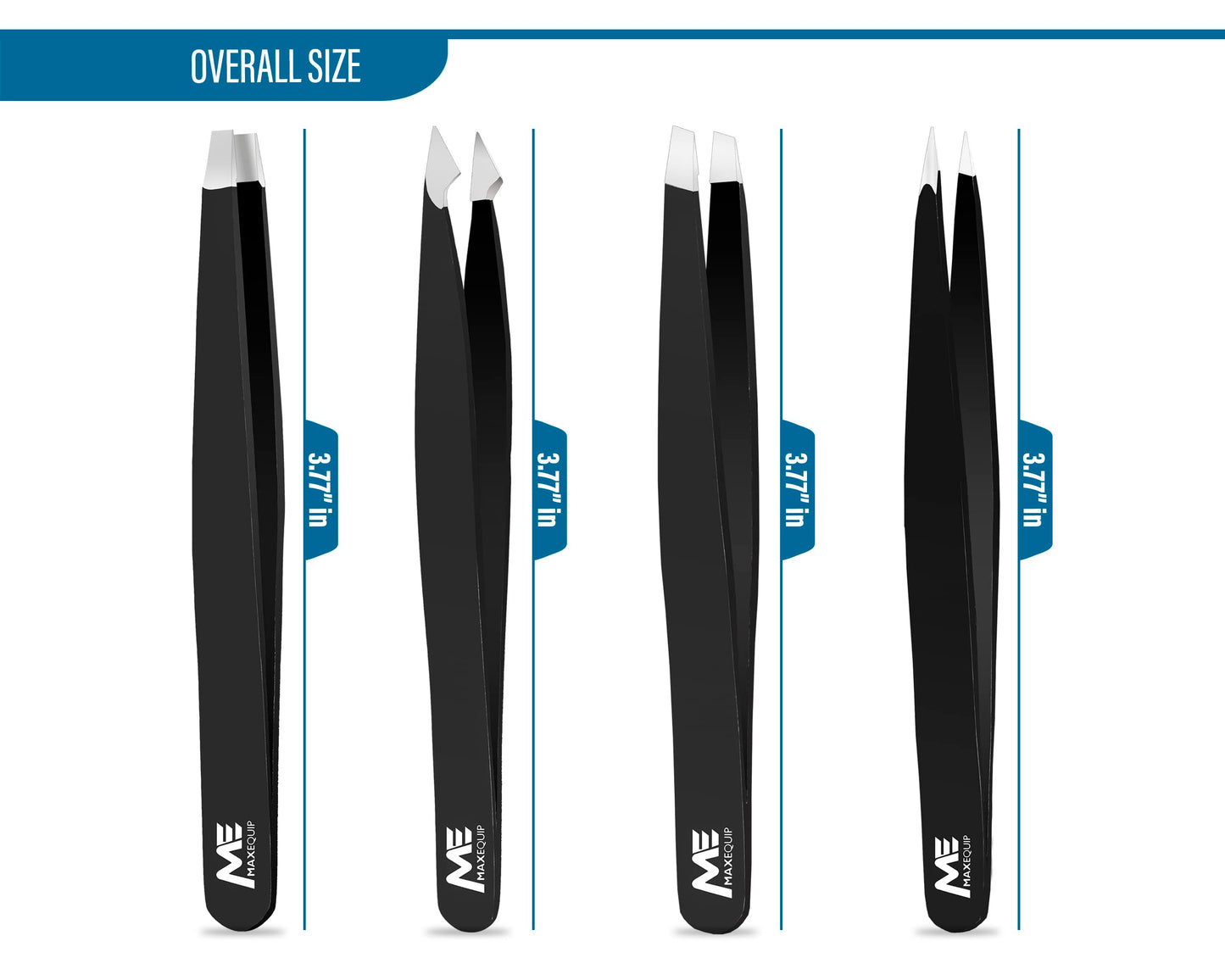 - ME MAXEQUIP Tweezers | Tweezers for Ingrown Hair Tweezers (4 Pcs) -