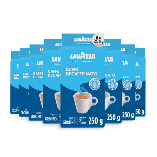 - Lavazza | Caffè Decaffeinato | Ground Coffee | 8 Packs of 250 g -