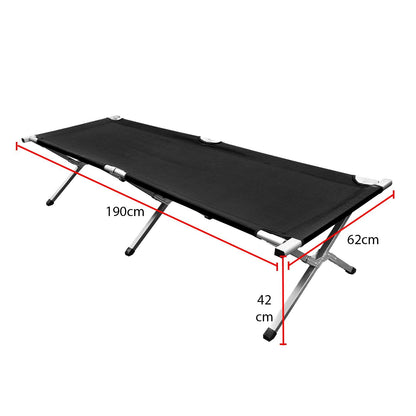 Albert Austin Folding Camping Bed – Portable Camp Bed, Camp Cot, Camping Folding Bed for Adults, Heavy Duty Office Outdoor Fold Up Travel Bed Single with Carry Bag