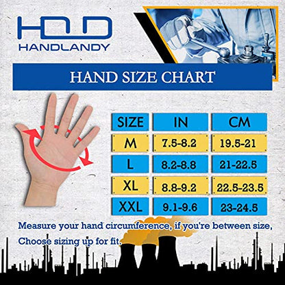 - HANDLANDY Men Leather Gardening Gloves | Utility Work Gloves for Garden & Building Work -