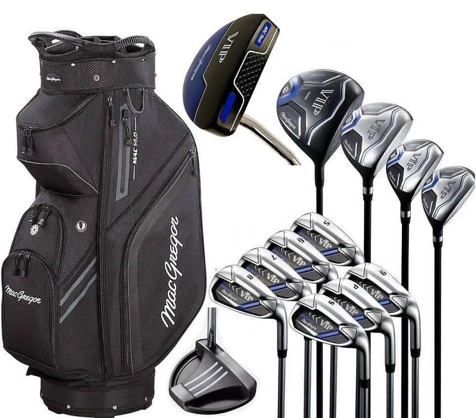 - MacGregor VIP Mens 12 Piece | All Graphite Complete Golf Set & Principle Cart Golf Bag -