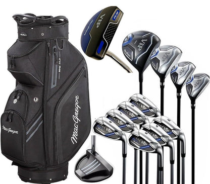 - MacGregor VIP Mens 12 Piece | All Graphite Complete Golf Set & Principle Cart Golf Bag -