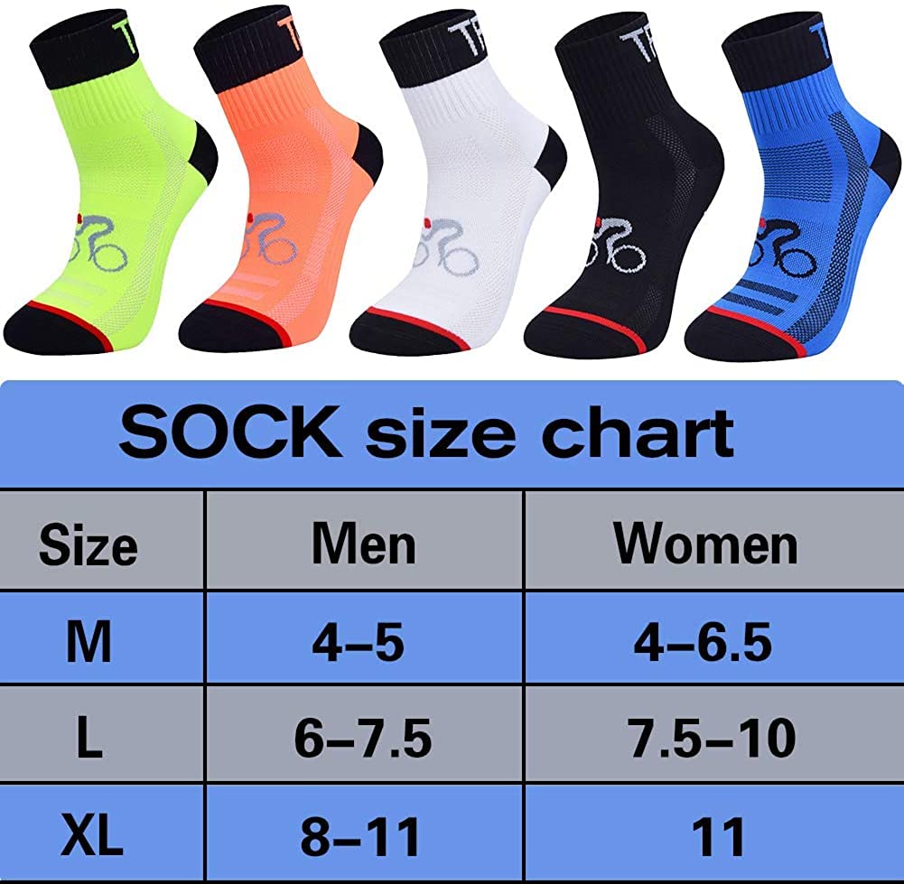 - Geebuzz 5 Pack Sports Cycling Socks | Colorful Anti Smell Ankle Athletic Socks For Running, Hiking (5pack) -