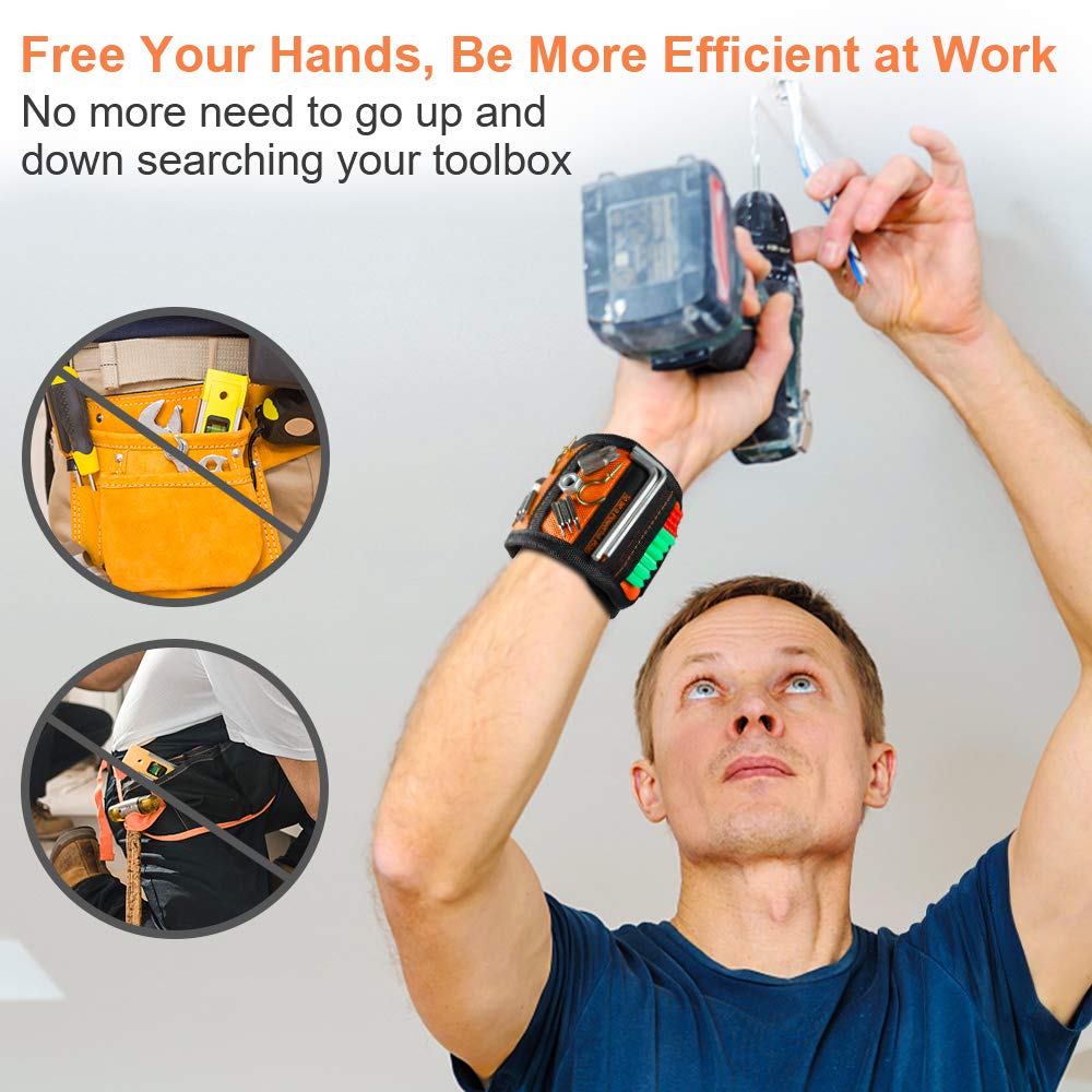 Dad Gifts for Fathers Day Gift - Magnetic Wristbands DIY Tools Gifts for Men Cool Gadgets, Father's Day Gifts for Dad Husband Hand Tools Gifts for Him, 2024 Birthday Fathers Day Presents for Dad