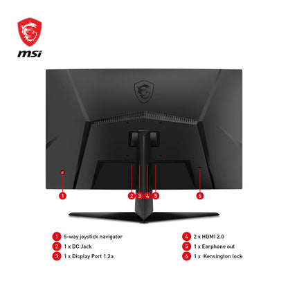 - MSI G27C4X 27 Inch FHD Curved Gaming Monitor | 1500R 1920 x 1080 VA Panel | 250Hz / 1ms | AMD FreeSync Premium | HDR Ready -
