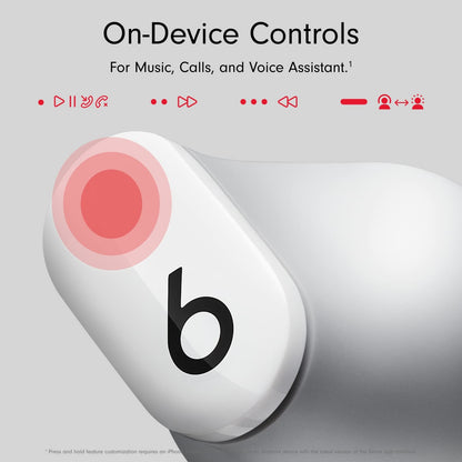 Beats Studio Buds – True Wireless Noise Cancelling Earbuds – IPX4 rating, Sweat Resistant Earphones, Compatible with Apple & Android, Class 1 Bluetooth, Built-in Microphone – White