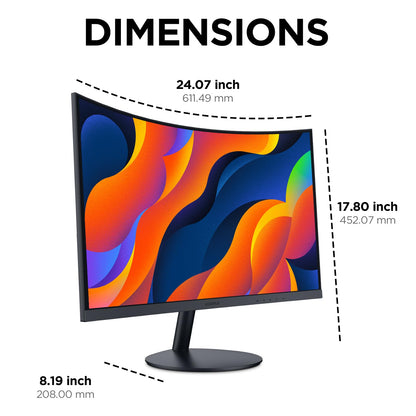- KOORUI 27 Inch Curved Computer Monitor | Full HD 1080P 75Hz Gaming Monitor | LED Monitor HDMI VGA -
