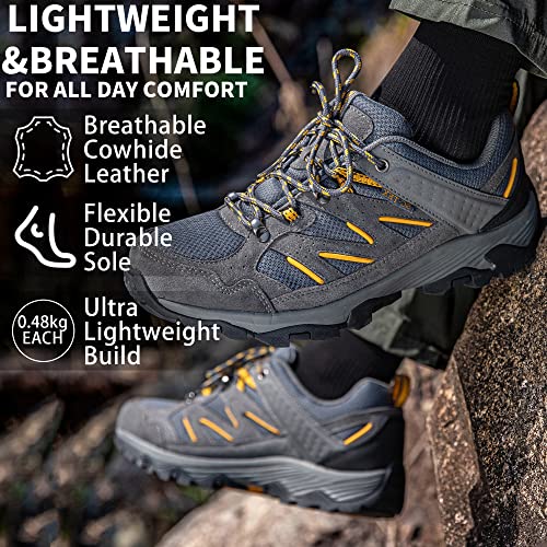 - SILENTCARE Walking Shoes | Mens Waterproof Low Rise Hiking Shoes -