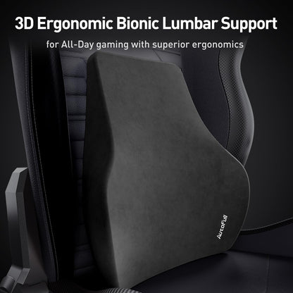 AutoFull C3 Gaming Chair Ergonomic Office Chair with 3D Bionic Lumbar Support, Racing Style Premium PU Leather Computer Chair Gamer Chairs with Footrest and Headrest,Black,(3-Years Warranty)