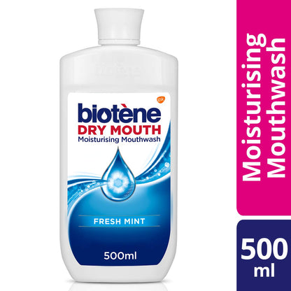 Biotene Dry Mouth Mouthwash, Moisturising & Alcohol Free Oral Wash, 500ml