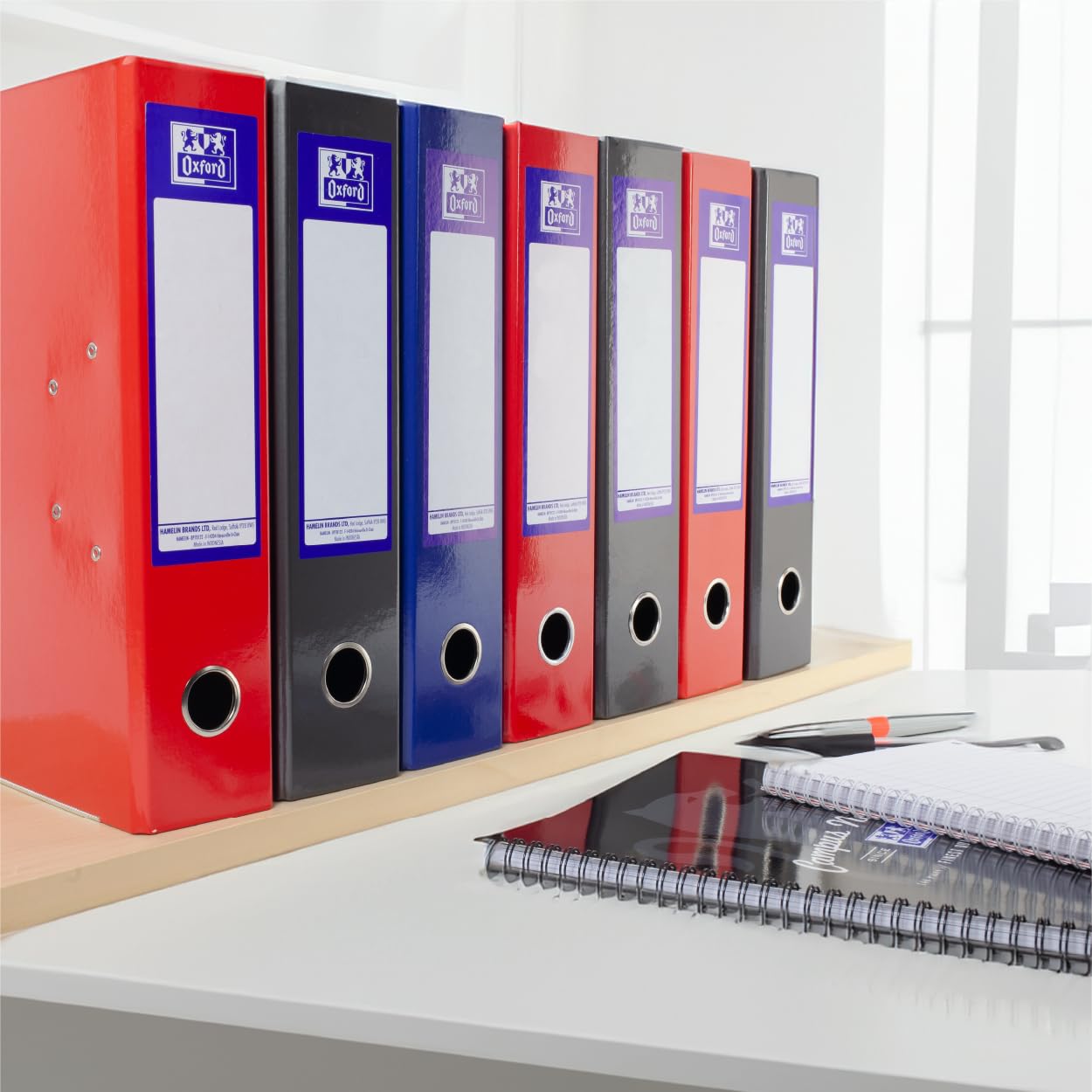 - Oxford A4 Lever Arch Files | Red/Black/Blue Pack of 3 | Heavy Duty Folders -