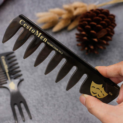 - Wide Tooth Comb, Anti-Static Hair Mens Comb Set