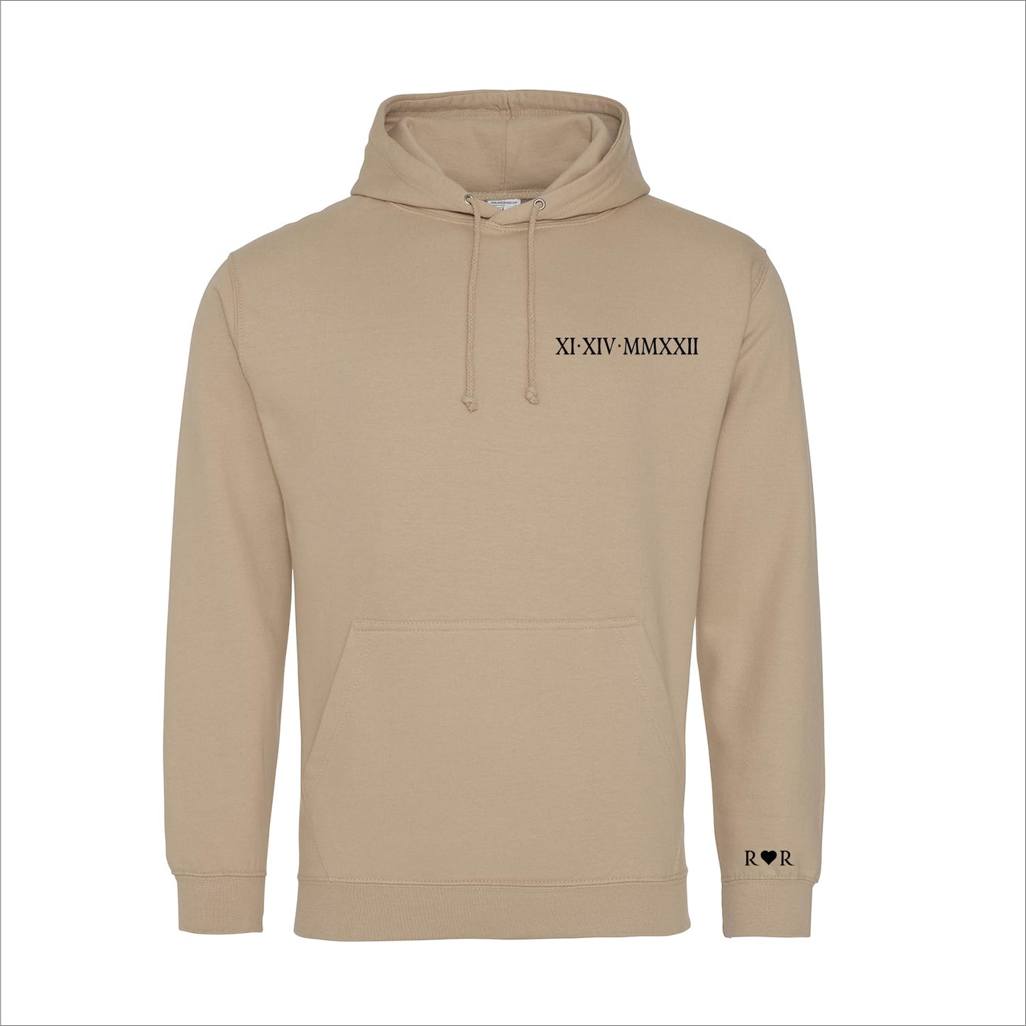 - Unisex Custom Embroidered Roman Numerals Hoodie, Anniversary, Birthday, Couples matching hoodie -