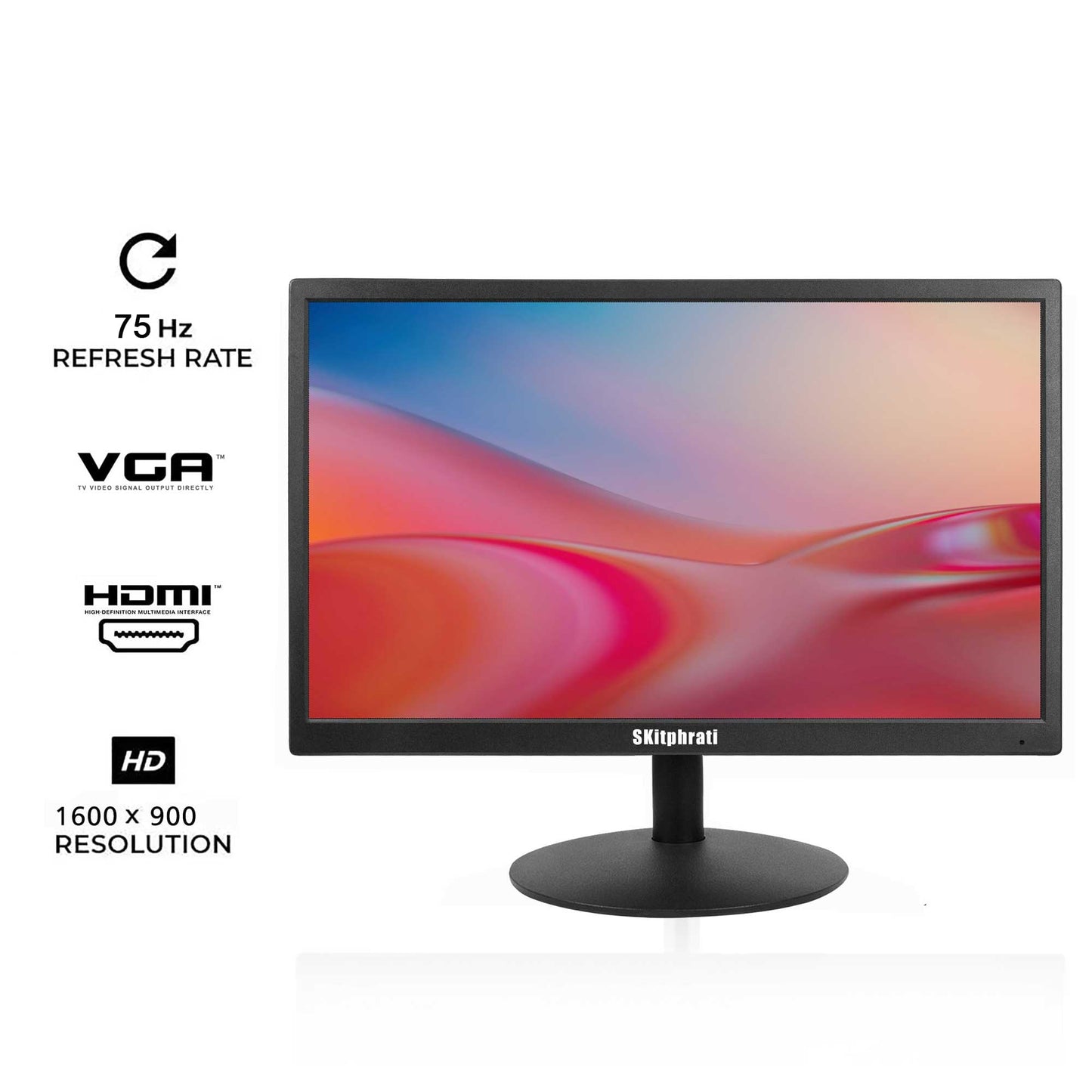 - SKitphrati 20 Inch PC Monitor | 1600x900 | 75Hz 5MS HDMI Monitor LED Monitor -
