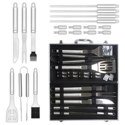 - SEDOL BBQ Tools Set | 18pcs Heavy Duty Stainless Steel BBQ Accessories -