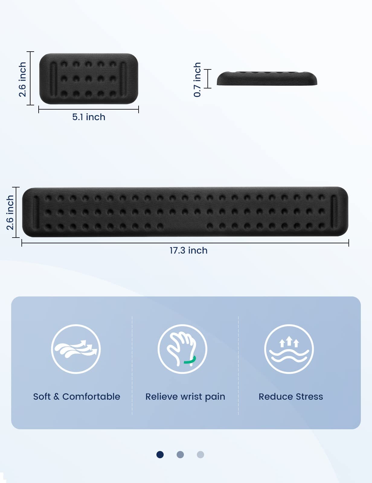 - VAYDEER Keyboard and Mouse Wrist Rest -