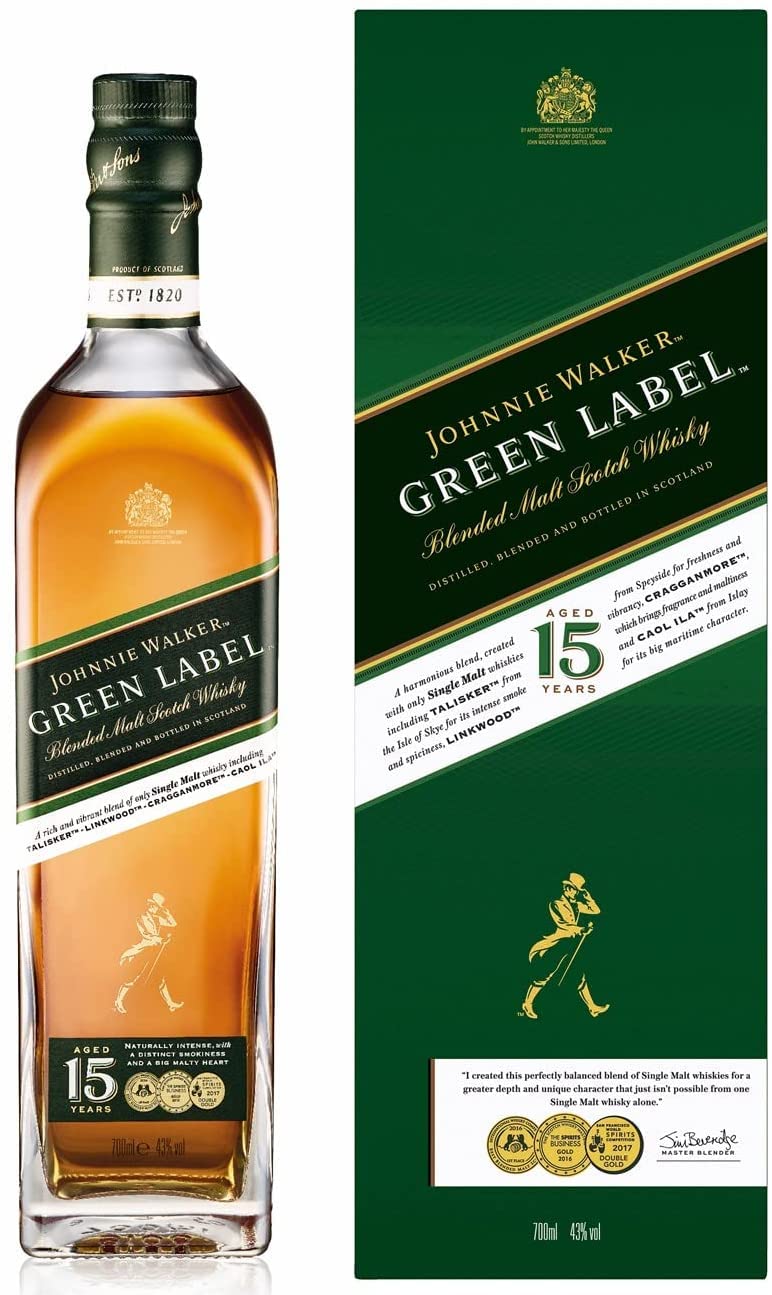 - Johnnie Walker Green Label Blended Malt Scotch Whisky | Scotch Whisky 70cl -