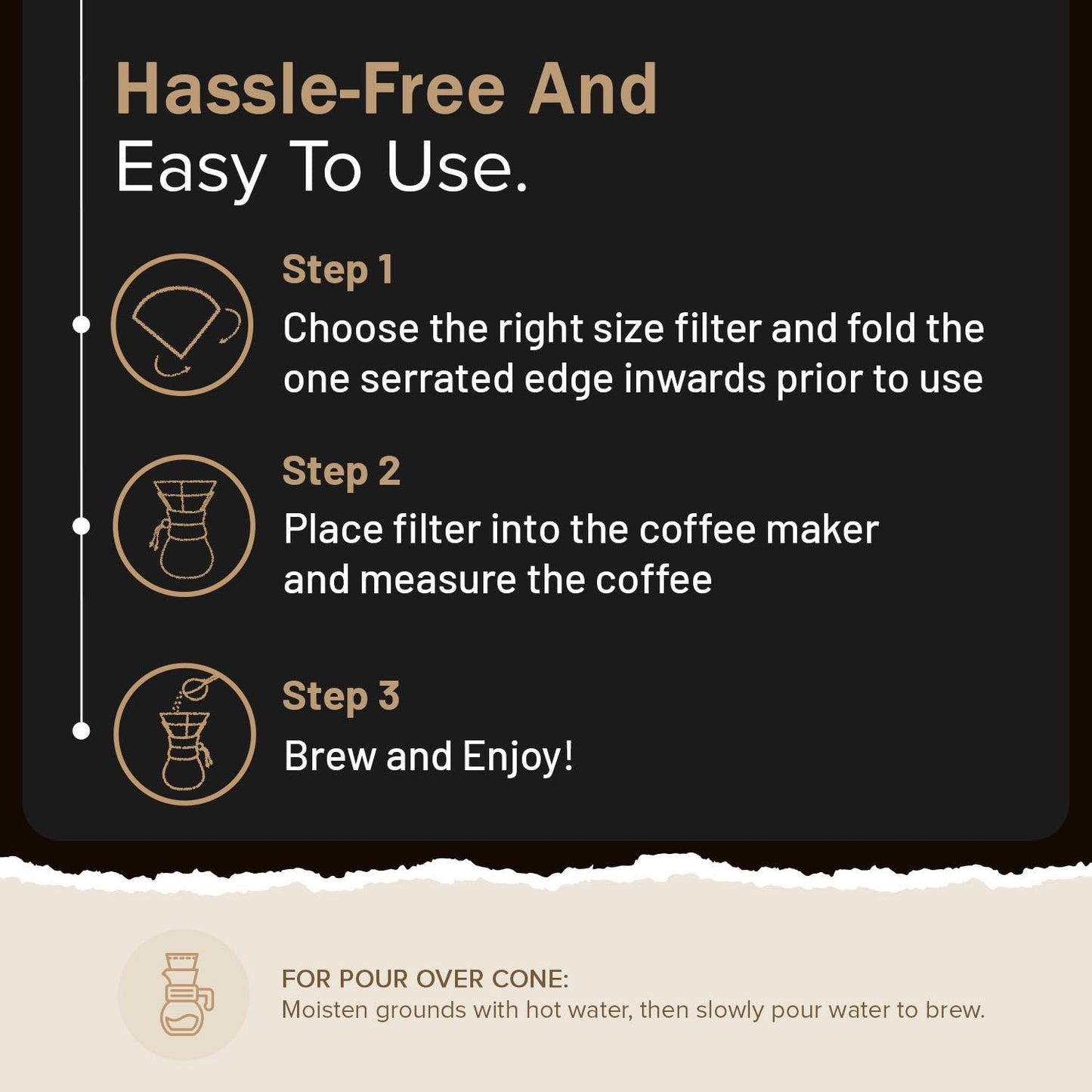 300 size V02 white coffee filter papers, compatible with Hario size 02 by EDESIA ESPRESS