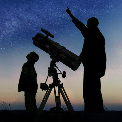 - Telescope | 130EQ Newtonian Reflector Telescope | Comes with 1.5X Barlow Lens | Smartphone Adapter & 13% T Moon Filter -
