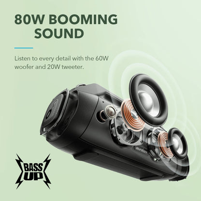 - Soundcore Anker Motion Boom Plus Bluetooth Speaker | Portable Speaker | 80W Booming Sound | IP67 Waterproof and Dustproof -