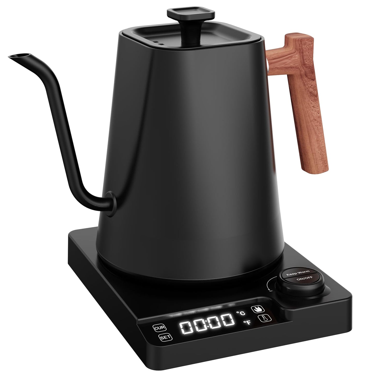- Vmotal Stainless Steel Kettle with Temperature Setting, Gooseneck Kettle, 24-Hour Heat Function, Electric Tea Kettle with Temperature Display -