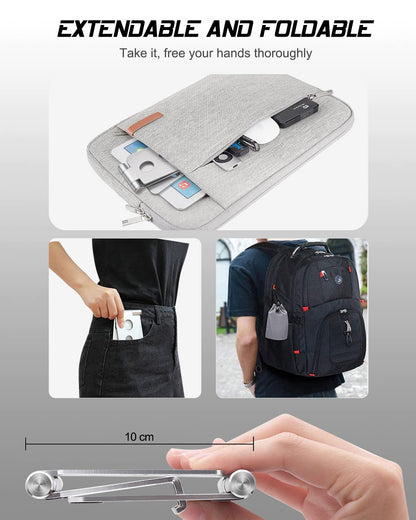 - Wurycia Adjustable Phone Stand, Full Aluminum Foldable Desktop Holder Phone Stand for 4-11'' Cellphones and Tablets