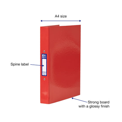 - Oxford A4 Ring Binders | Red/Green/Blue | Pack of 3 Folders 40mm -
