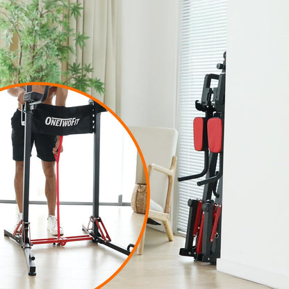 - ONETWOFIT Power Tower Pull Up Bar Station | Multi-Function Adjustable Height & Foldable | For Home Gym Workout -