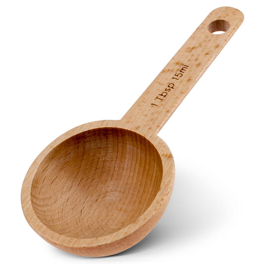 - Wooden Coffee Spoon in Beech, Measuring for Coffee Bean