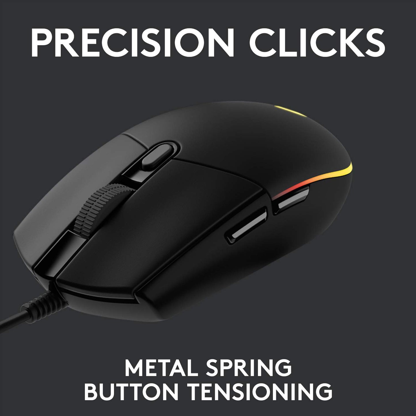 - Logitech G203 LIGHTSYNC Gaming Mouse | Customizable RGB Lighting | 6 Programmable Buttons -