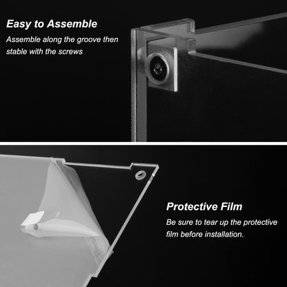 Cliselda Acrylic Display Case with Black Base, Assemble Acrylic Display Box, Acrylic Box Curiosity Cube Plastic Dustproof Showcase for Display Collectible Action Figures Toys (20x20x30 cm)