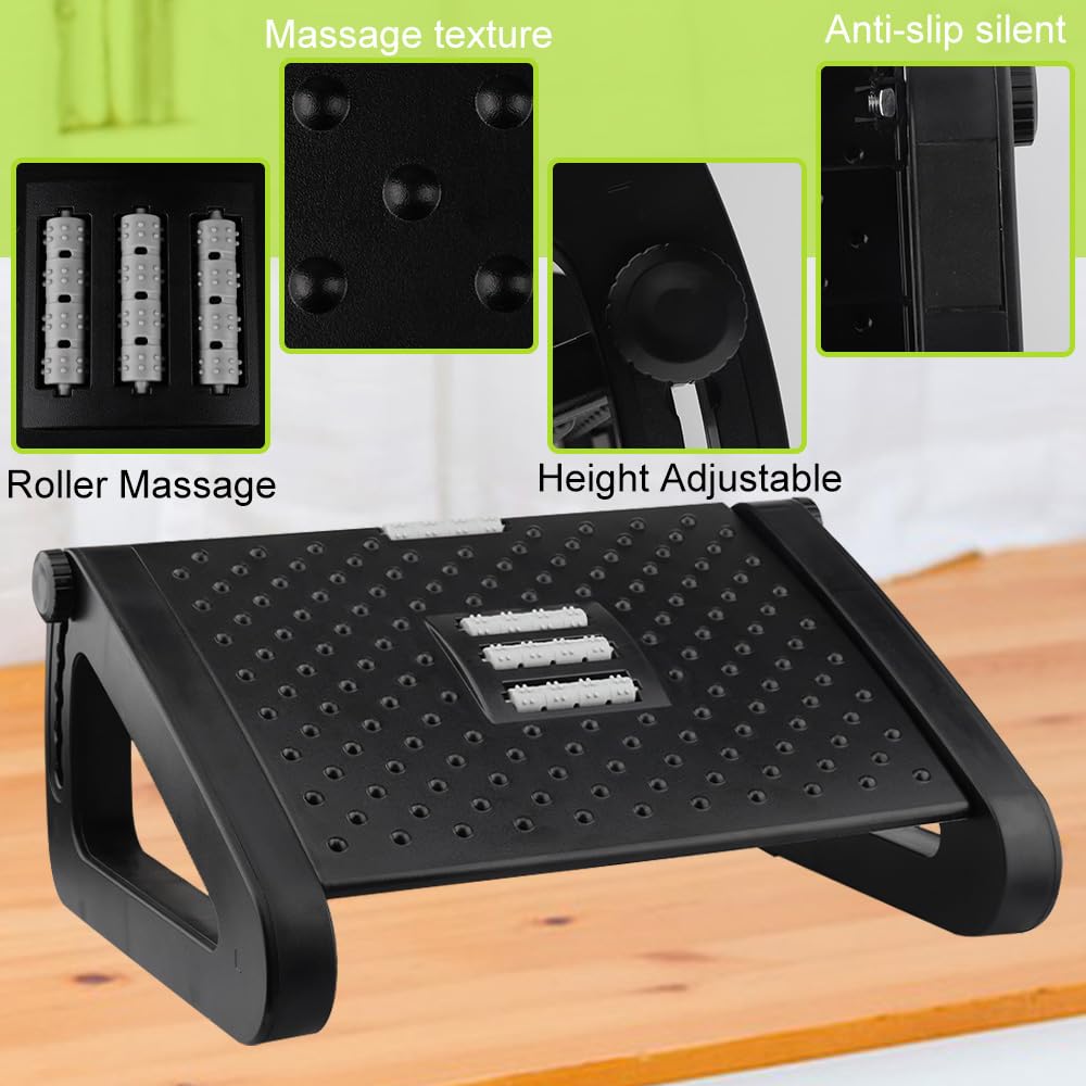 - Foot Rest Under Desk | 6 Different Height Ergonomic Foot Rest | Under Desk Foot Rest -