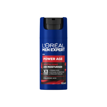 - L'Oréal Men Expert Power Age Moisturiser | Hydrating & Revitalising Hyaluronic Acid -