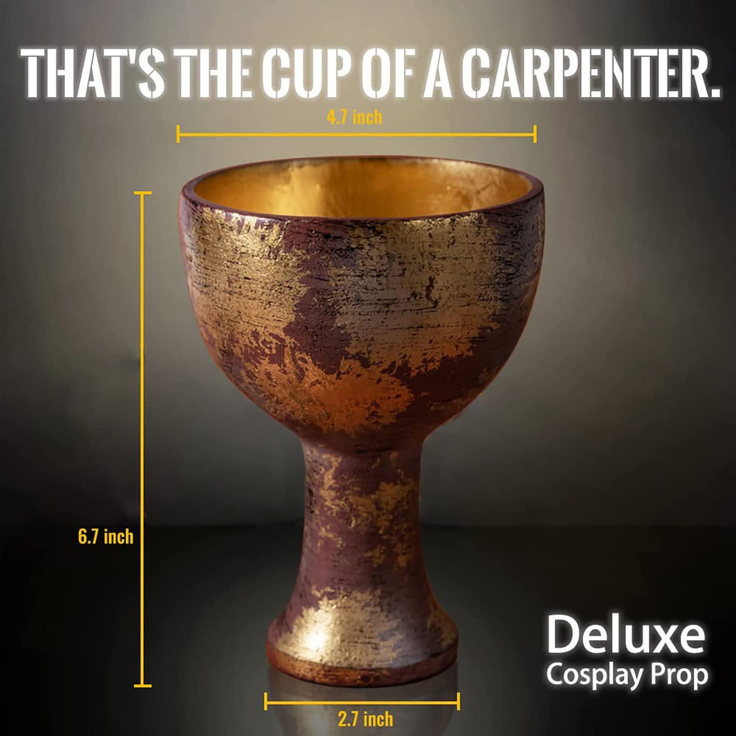 - SINSEN Indiana Jones Holy Grail Cup | Golden Chalice | 1:1 Resin Replica -